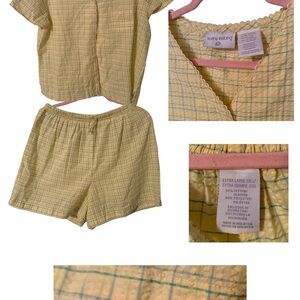 Kathy Ireland Yellow Checkered Pattern